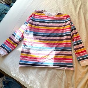 Colorblock Striped Crewneck